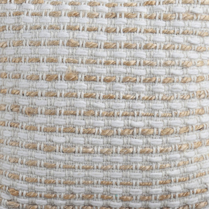 WEISZ CUSHION - JUTE/WOOL - IVORY/NATURAL - HANDWOVEN