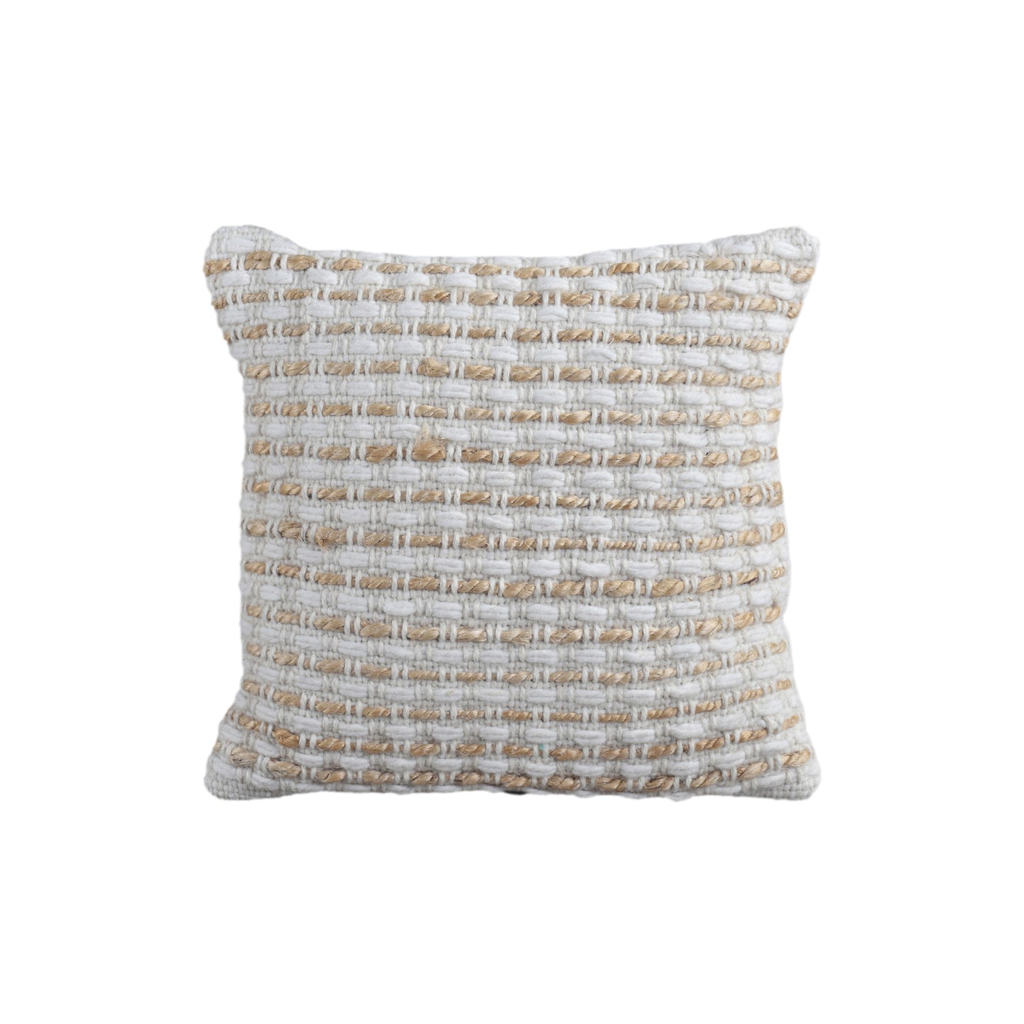 WEISZ CUSHION - JUTE/WOOL - IVORY/NATURAL - HANDWOVEN