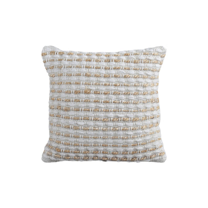 WEISZ CUSHION - JUTE/WOOL - IVORY/NATURAL - HANDWOVEN