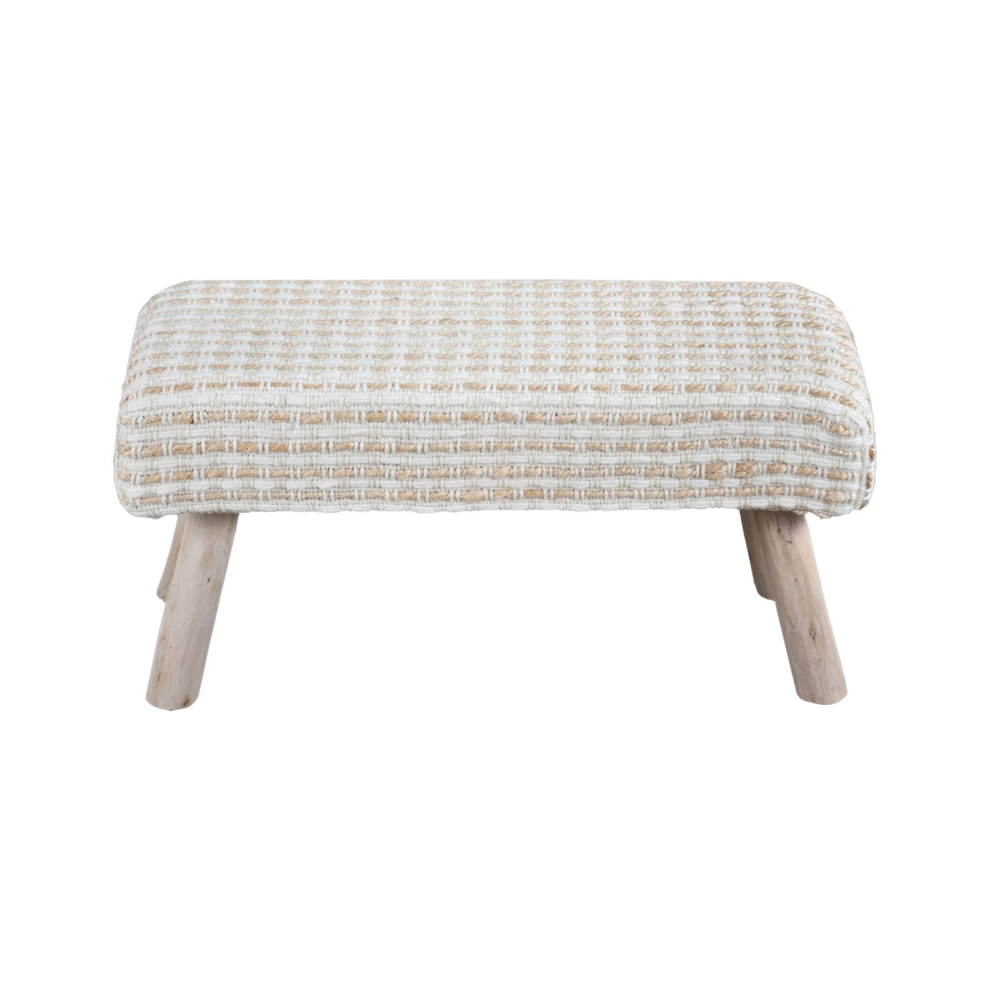 WEISZ BENCH - IVORY/NATURAL - HAND WOVEN - JUTE/WOOL