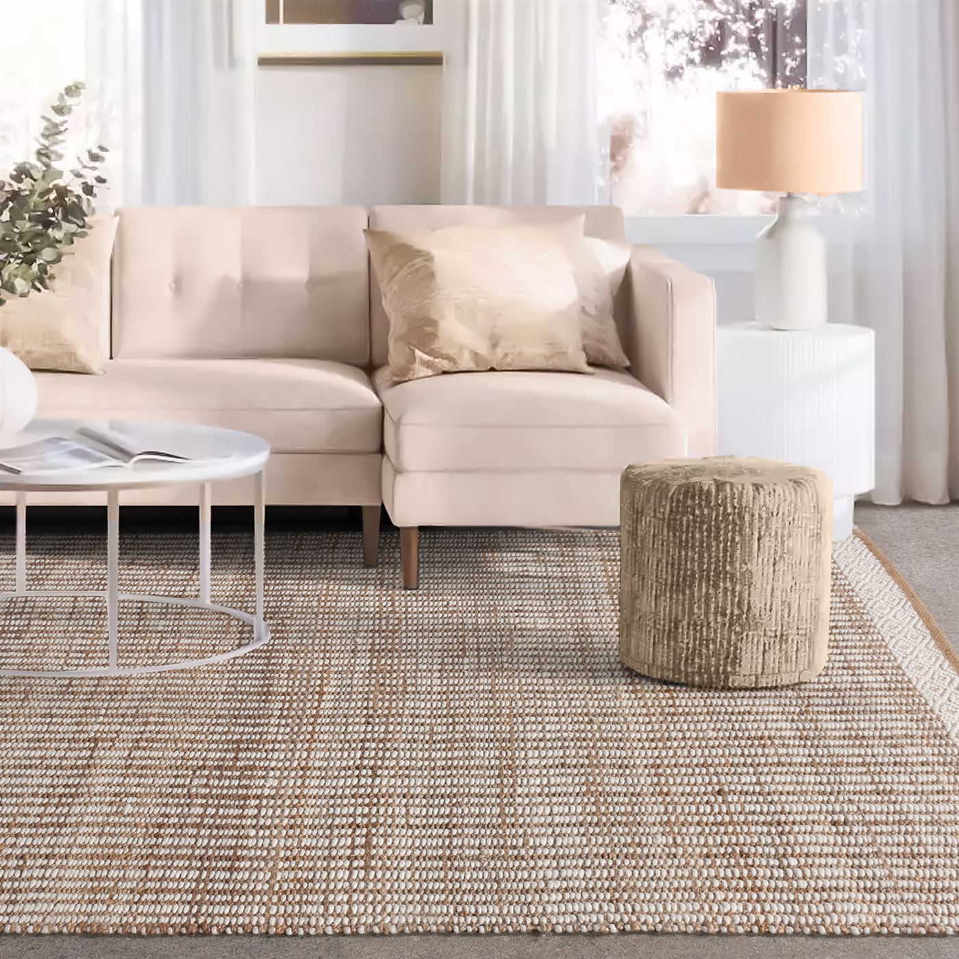 Area Rug, Bedroom Rug, Living Room Rug, Living Area Rug, Indian Rug, Office Carpet, Office Rug, Shop Rug Online, Jute, Wool, Natural, Natural White, Pitloom, Flat Weave, Natural