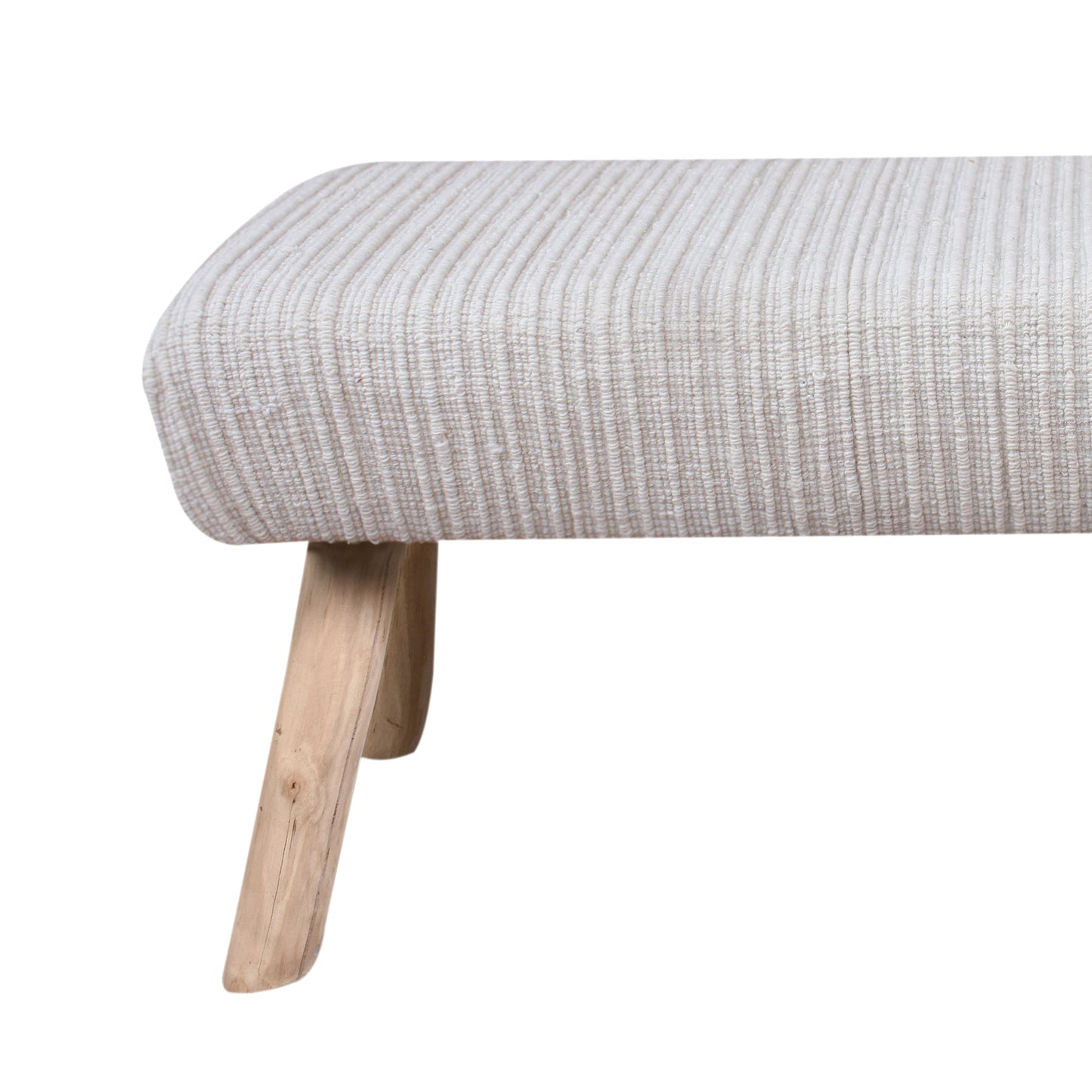 WILCOX-II BENCH - IVORY - HAND WOVEN - WOOL