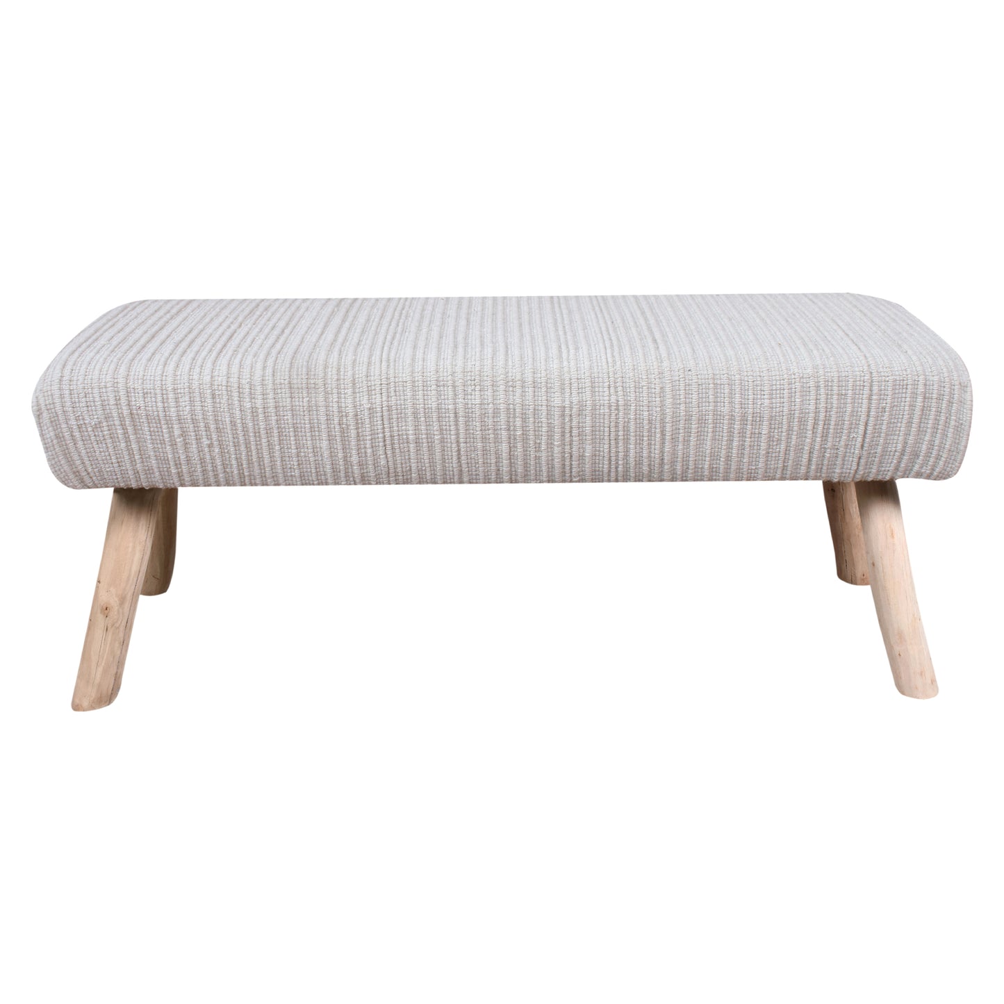 WILCOX-II BENCH - IVORY - HAND WOVEN - WOOL
