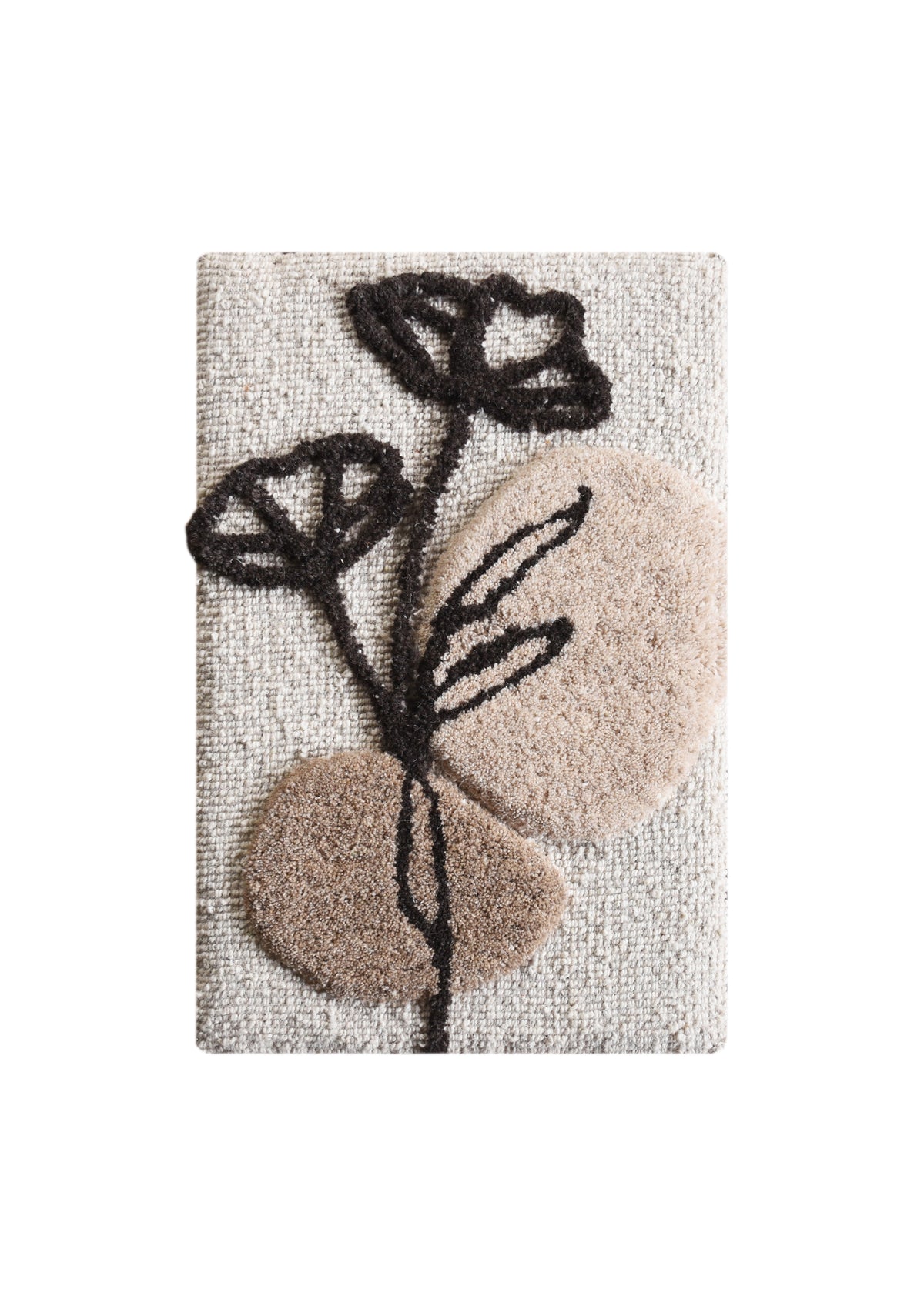 YALBA AND YARRAH WALL FRAME - IVORY/NATURAL - HANDWOVEN/OVER TUFTED - WOOL & WOOD FRAME