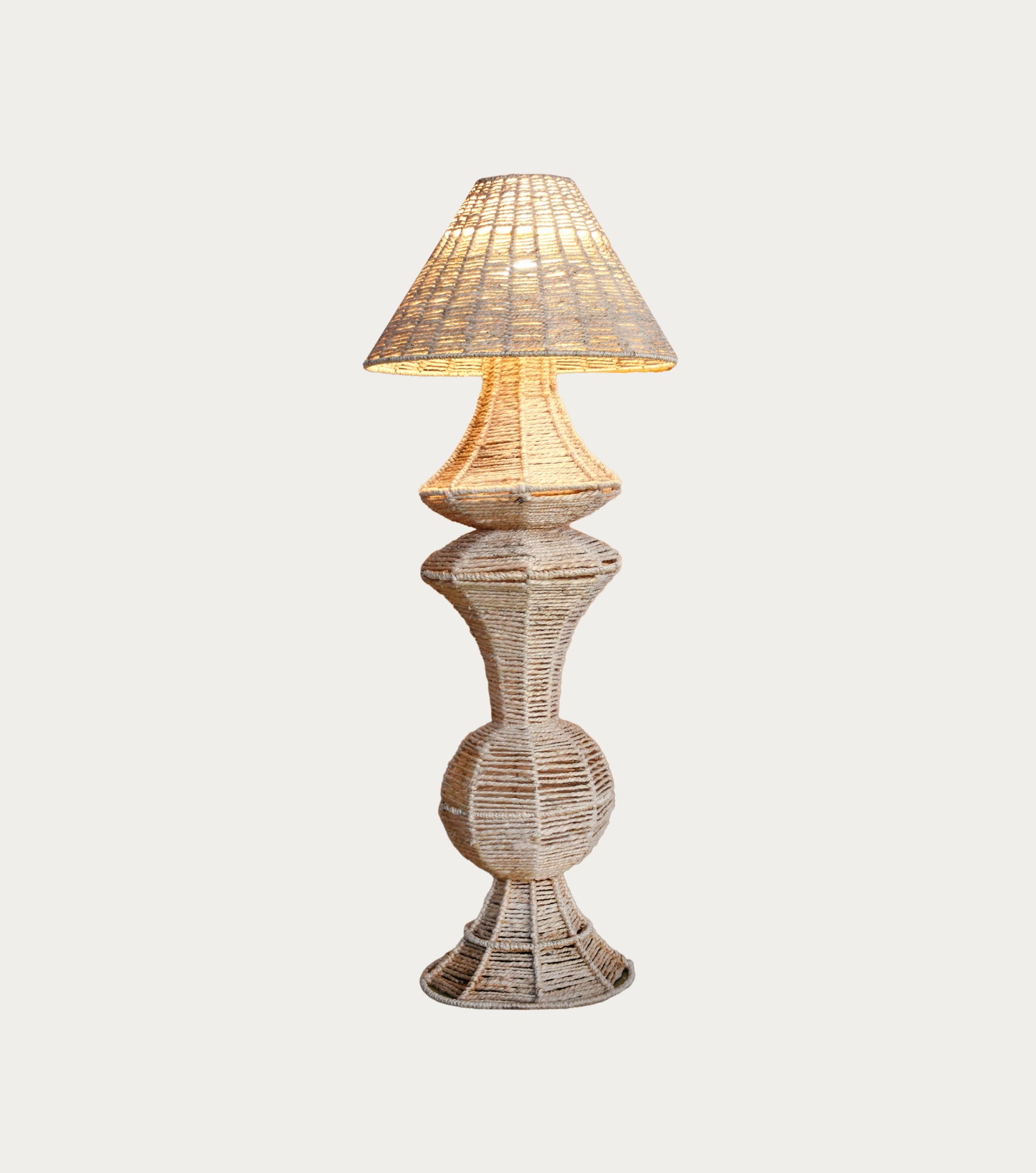 YUVAN FLOOR LAMP - BEIGE - HAND MADE - JUTE