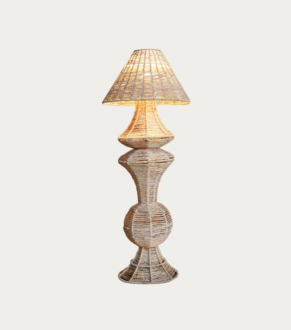 YUVAN FLOOR LAMP - BEIGE - HAND MADE - JUTE