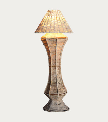ZAYLO FLOOR LAMP - BEIGE - HAND MADE - JUTE