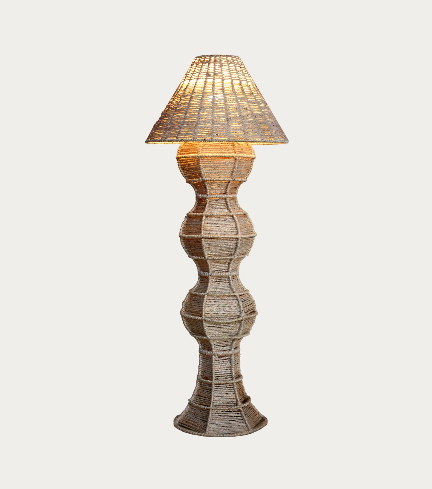 ZIVEN FLOOR LAMP - BEIGE - HAND MADE - JUTE