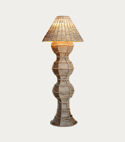 ZIVEN FLOOR LAMP - BEIGE - HAND MADE - JUTE
