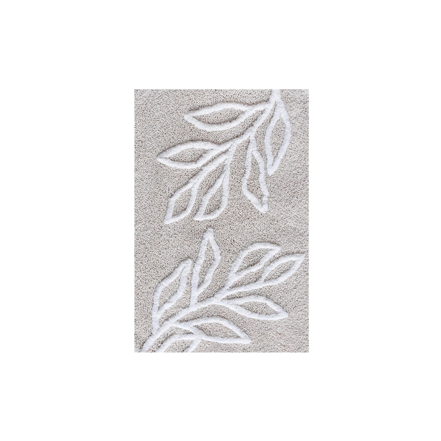 QUATA BATH RUG - NATURAL/IVORY - COTTON - TABLE TUFTED