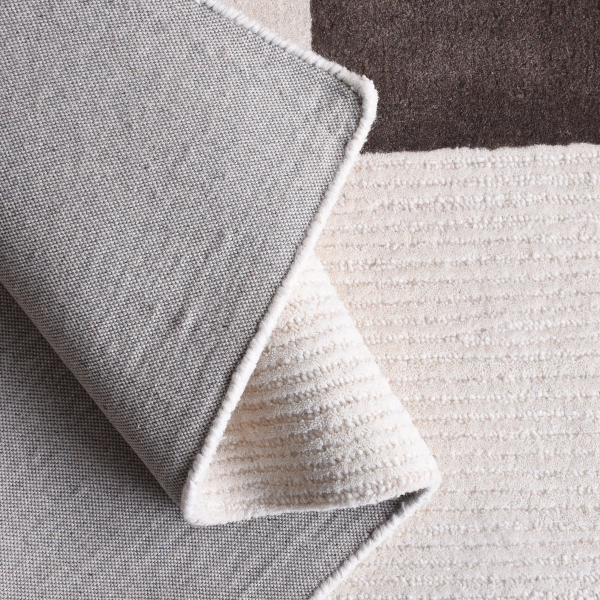 AKBION RUG - WOOL - HANDTUFTED - IVORY/LINEN
