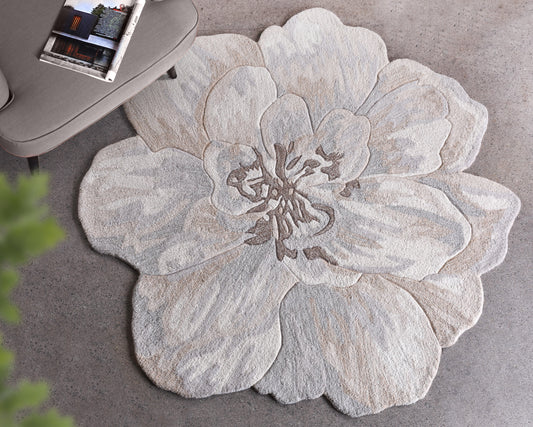 AVRAM RUG - IVORY/BEIGE/GREY - HAND TUFTED - WOOL