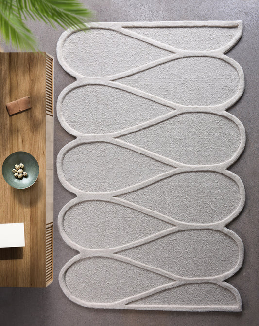 CASSIEN RUG - IVORY - HANDWOVEN/OVER TUFTED - WOOL