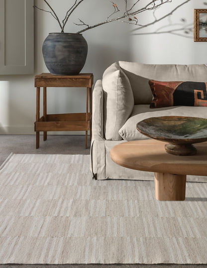 CHEREMSHAN RUG - IVORY - HANDWOVEN - WOOL