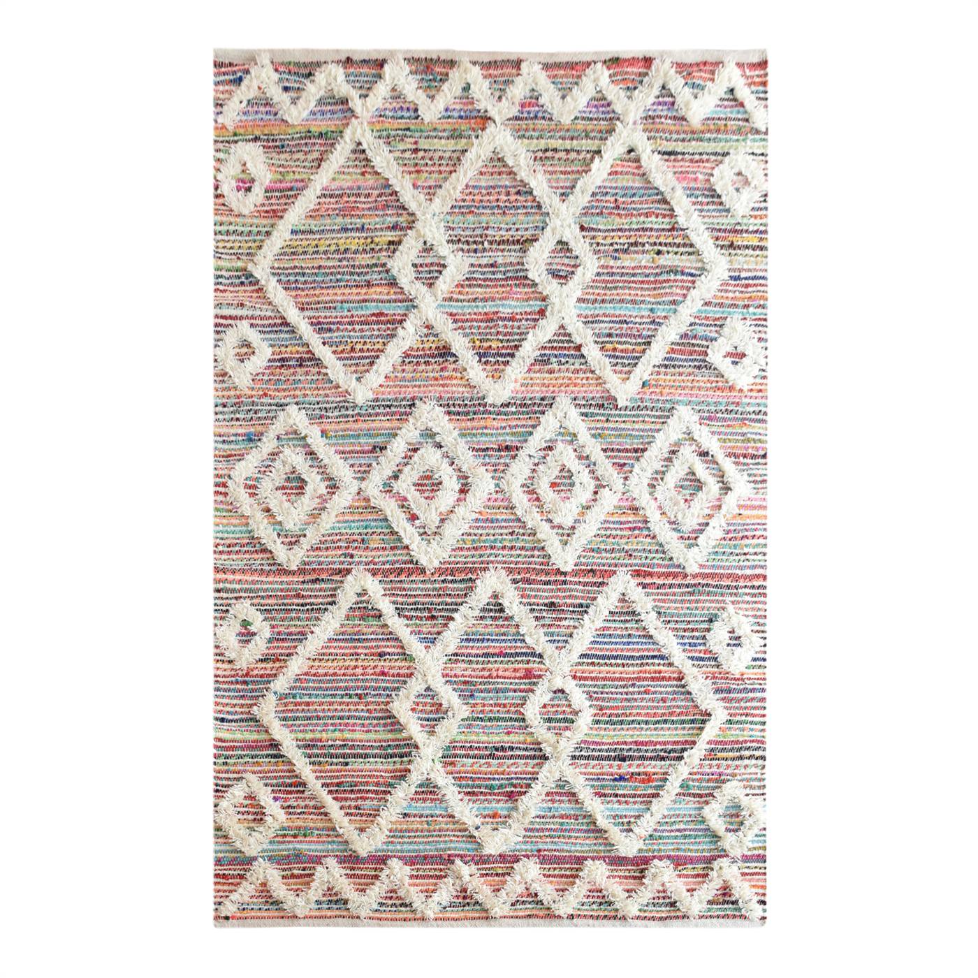 Area Rug, Bedroom Rug, Living Room Rug, Living Area Rug, Indian Rug, Office Carpet, Office Rug, Shop Rug Online, Natural White, Multi , Jodhpuri Dori, Wool , Hand Woven , Pitloom, All Cut, Texture 