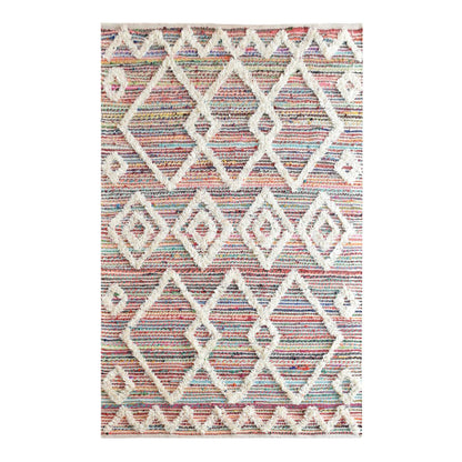Area Rug, Bedroom Rug, Living Room Rug, Living Area Rug, Indian Rug, Office Carpet, Office Rug, Shop Rug Online, Natural White, Multi , Jodhpuri Dori, Wool , Hand Woven , Pitloom, All Cut, Texture 