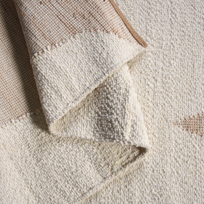 DOBREV-II RUG - IVORY/NATURAL - HANDWOVEN - WOOL/JUTE