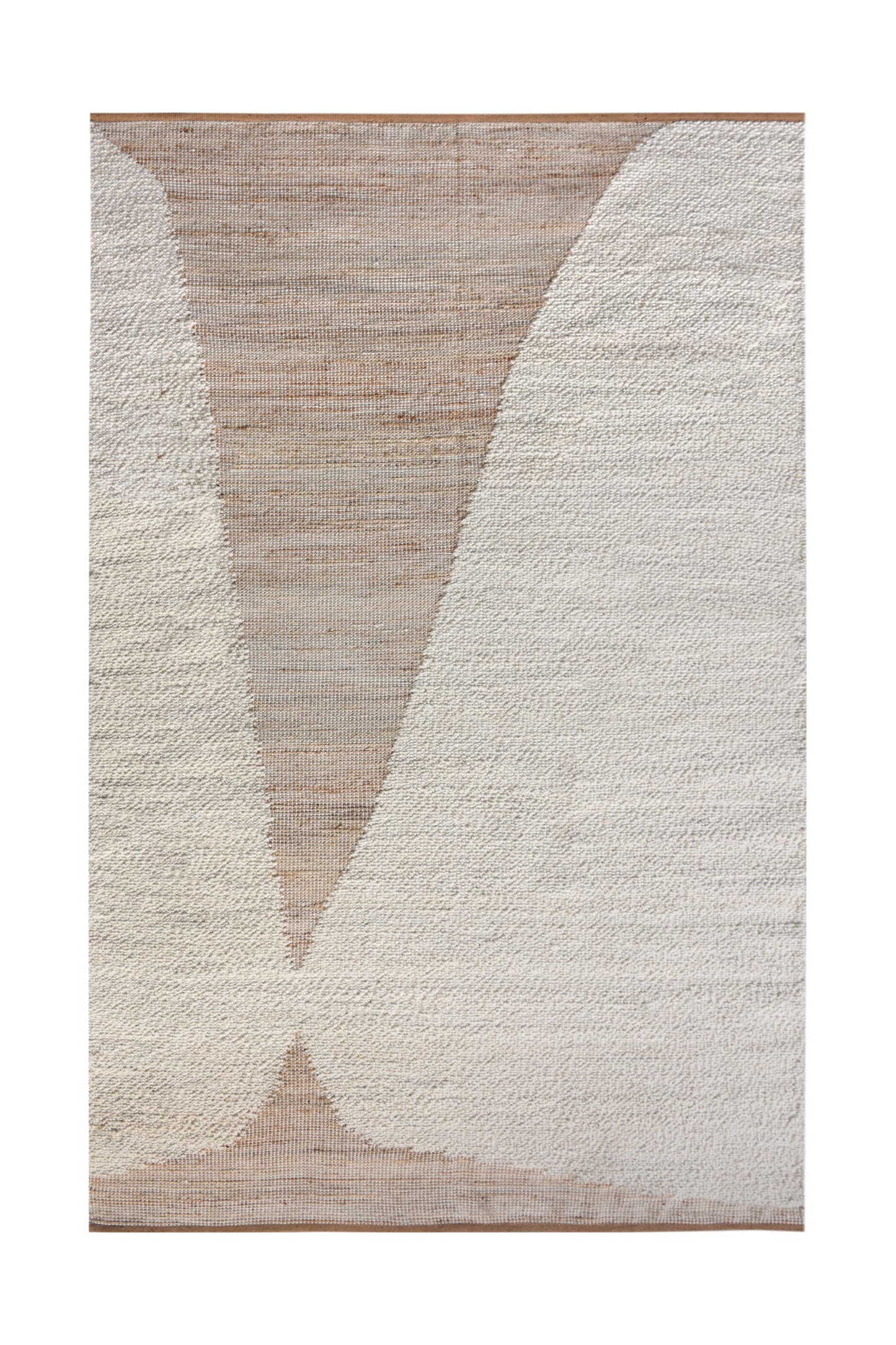 DOBREV-II RUG - IVORY/NATURAL - HANDWOVEN - WOOL/JUTE