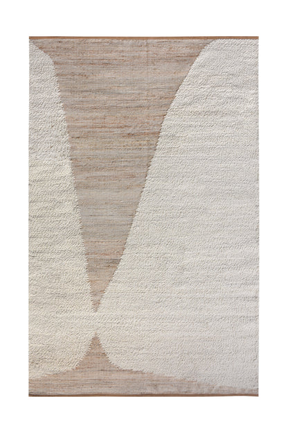 DOBREV-II RUG - IVORY/NATURAL - HANDWOVEN - WOOL/JUTE