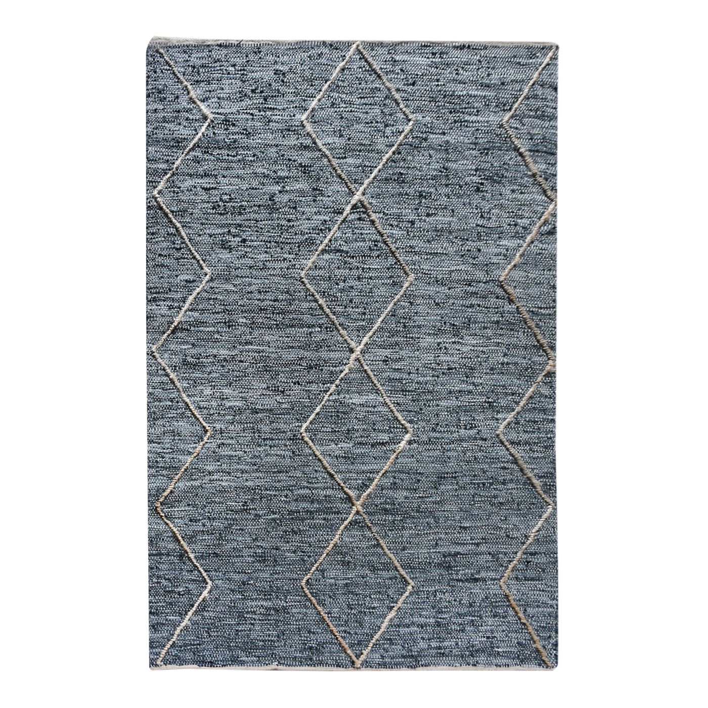 Area Rug, Bedroom Rug, Living Room Rug, Living Area Rug, Indian Rug, Office Carpet, Office Rug, Shop Rug Online, Leather, Hemp, Blue, Pitloom, Flat Weave, Subtle