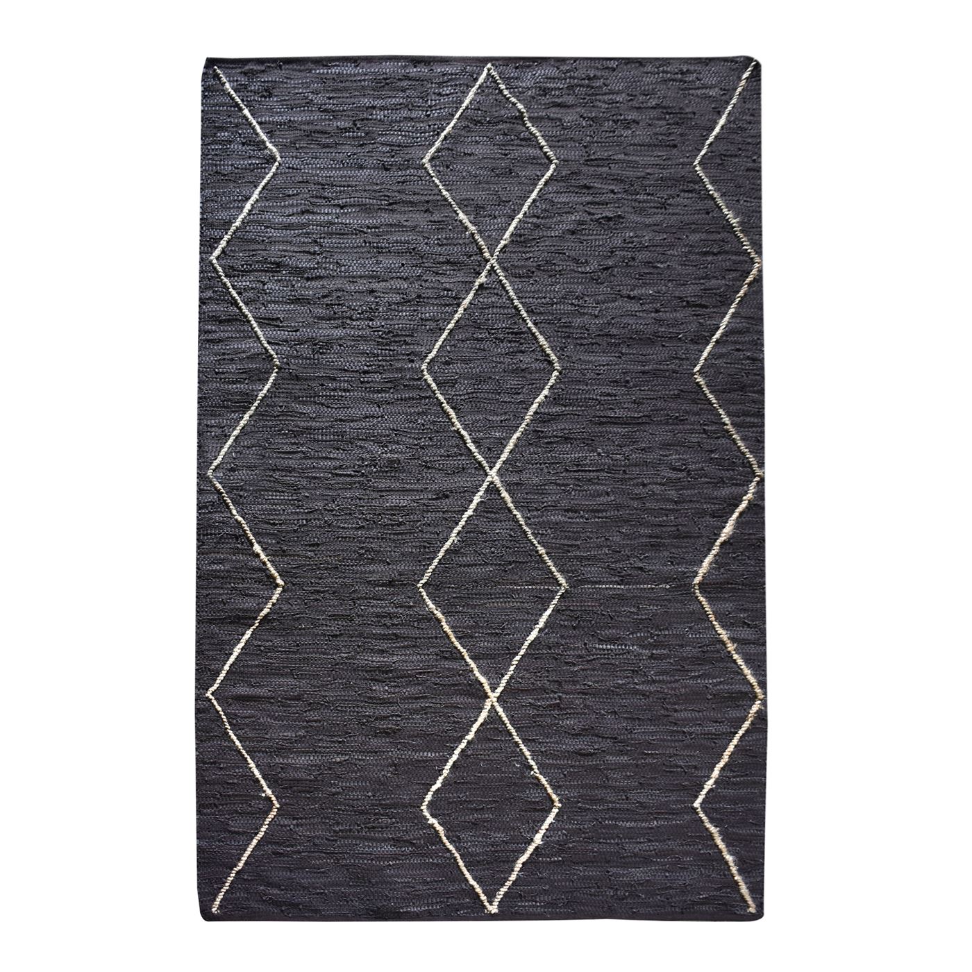 Area Rug, Bedroom Rug, Living Room Rug, Living Area Rug, Indian Rug, Office Carpet, Office Rug, Shop Rug Online, Leather, Hemp, Dark Brown, Pitloom, Flat Weave, Subtle