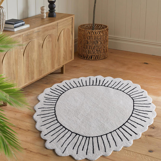 GAOTSA RUG - IVORY/CHARCOAL - HAND TUFTED - WOOL