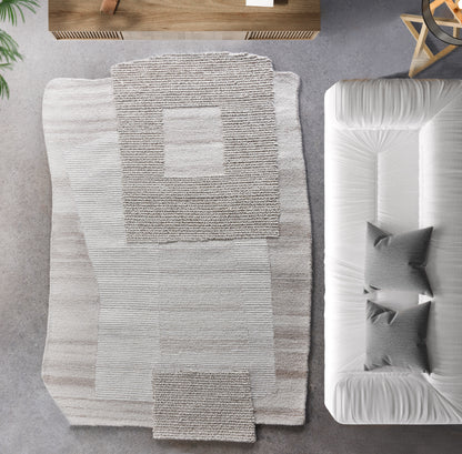 GUNNAER RUG - IVORY/BEIGE - HAND TUFTED - WOOL