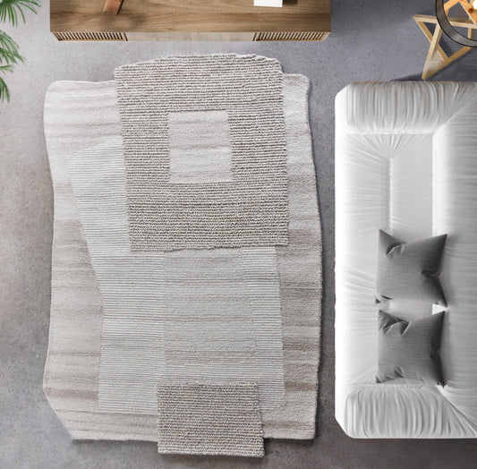 GUNNAER RUG - IVORY/BEIGE - HAND TUFTED - WOOL