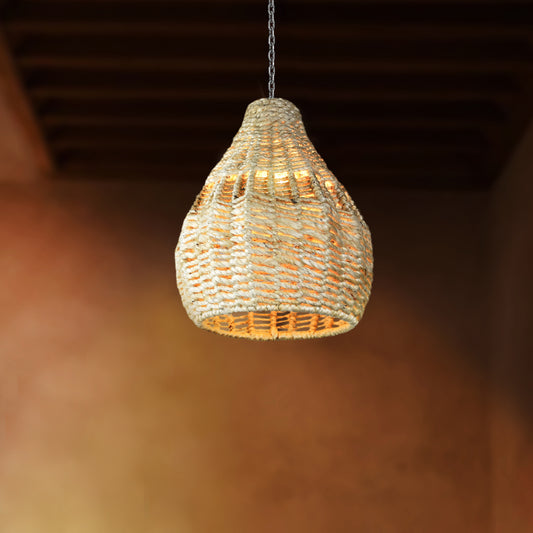 HOWTH LAMP - IVORY - HAND MADE - JUTE