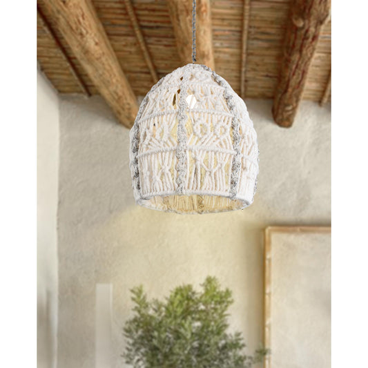 IYAMU LAMP - IVORY/GREY - HAND MADE - WOOL