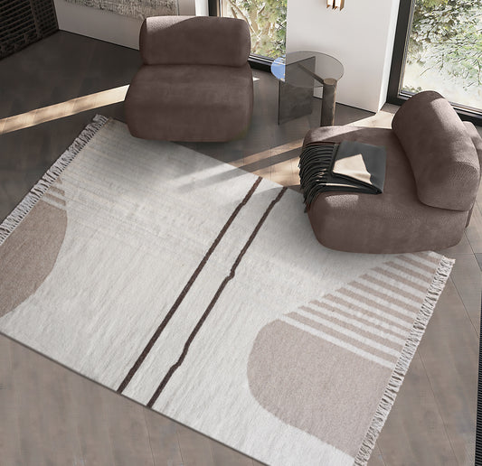 LARRABEE RUG - IVORY/BEIGE - HANDWOVEN - WOOL