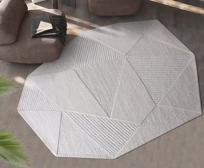 LEROPO RUG - IVORY - HAND TUFTED - WOOL