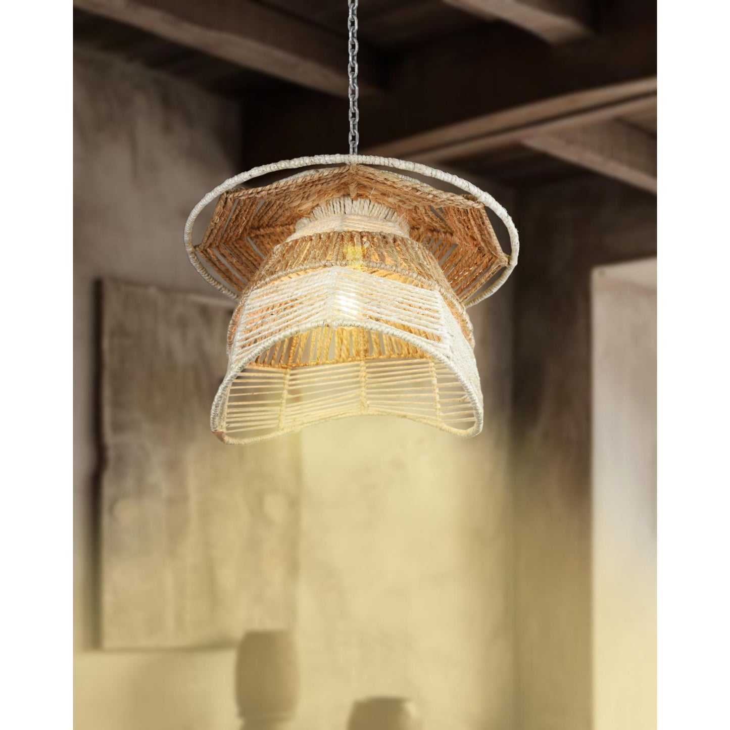 LOCHT LAMP - NATURAL/IVORY - HAND MADE - JUTE