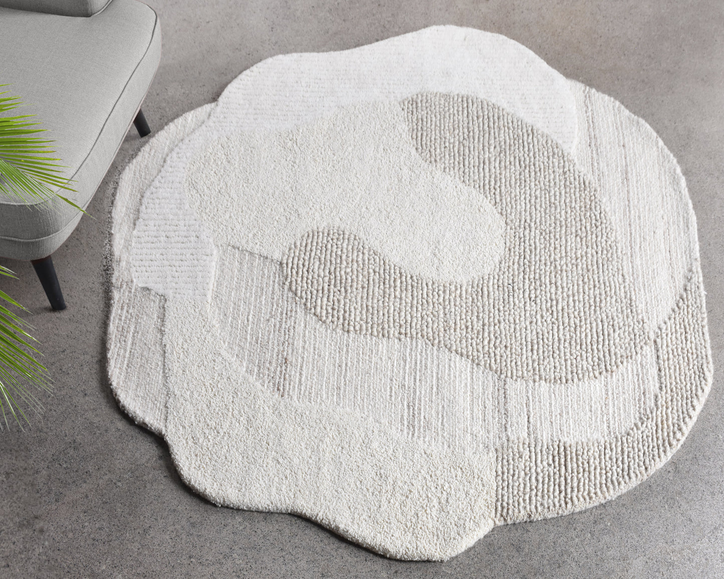 LOSKOP RUG - IVORY/BEIGE - HAND TUFTED - WOOL
