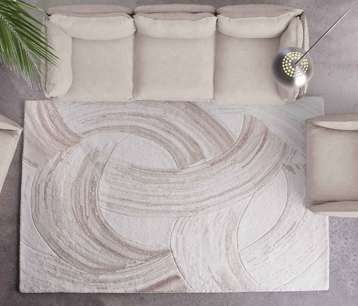 MANDAI RUG - BEIGE/IVORY - HAND TUFTED - WOOL