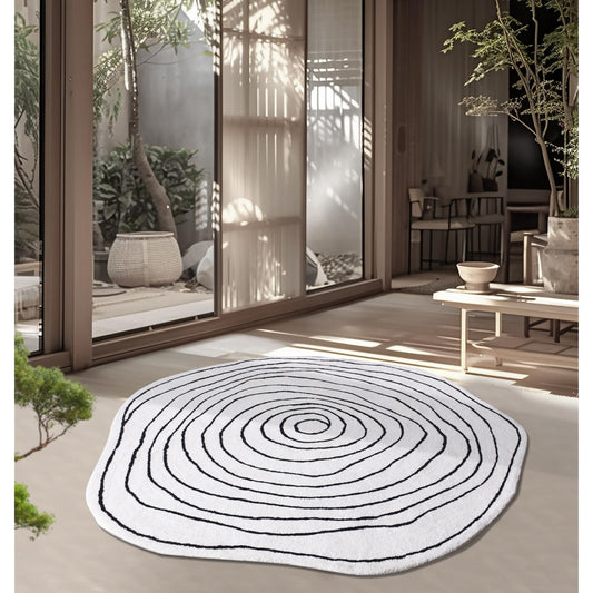 MELUR RUG - IVORY/CHARCOAL - HAND TUFTED - WOOL