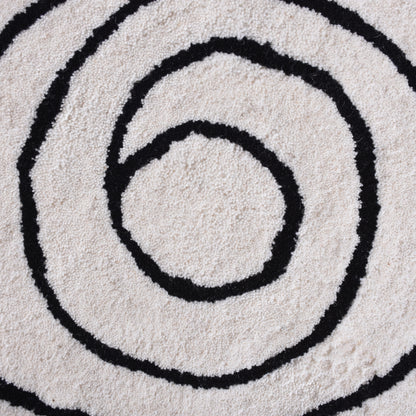 MELUR RUG - IVORY/CHARCOAL - HAND TUFTED - WOOL