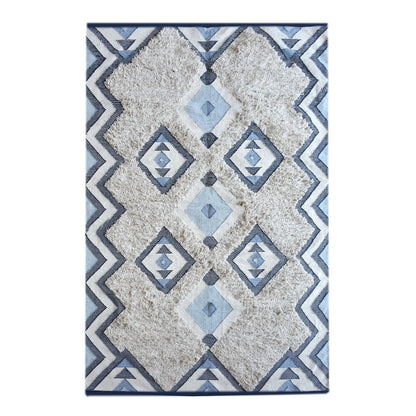 Area Rug, Bedroom Rug, Living Room Rug, Living Area Rug, Indian Rug, Office Carpet, Office Rug, Shop Rug Online, Cotton, Natural White, Charcoal, Blue, , Geometrical