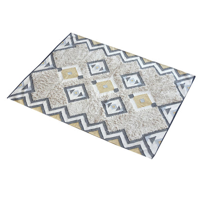 Area Rug, Bedroom Rug, Living Room Rug, Living Area Rug, Indian Rug, Office Carpet, Office Rug, Shop Rug Online, Cotton, Natural White, Charcoal, Gold, , Geometrical