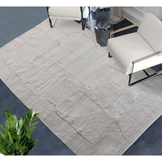 MILUTIN RUG - IVORY - HANDWOVEN - JUTE/WOOL