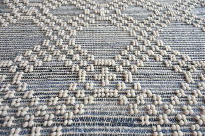 NASHVILLE RUG - BLUE/NATURAL WHITE - WOOL/DENIM