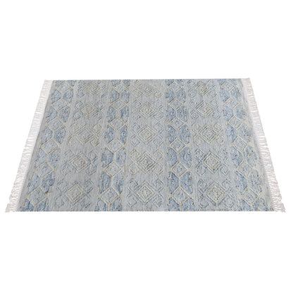 Area Rug, Bedroom Rug, Living Room Rug, Living Area Rug, Indian Rug, Office Carpet, Office Rug, Shop Rug Online, Jute, Wool, Beige, Blue, Punja, Flat Weave, tribal