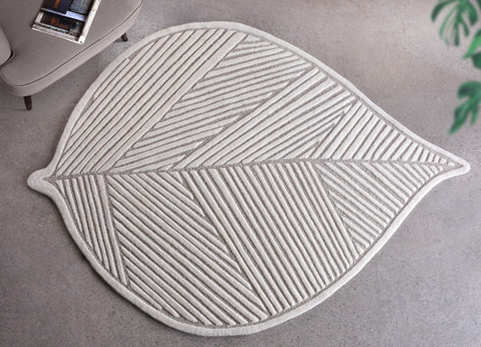 RANTAO RUG - IVORY/GREY - HAND TUFTED - WOOL