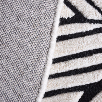 RANTAO RUG - IVORY/CHARCOAL - HAND TUFTED - WOOL