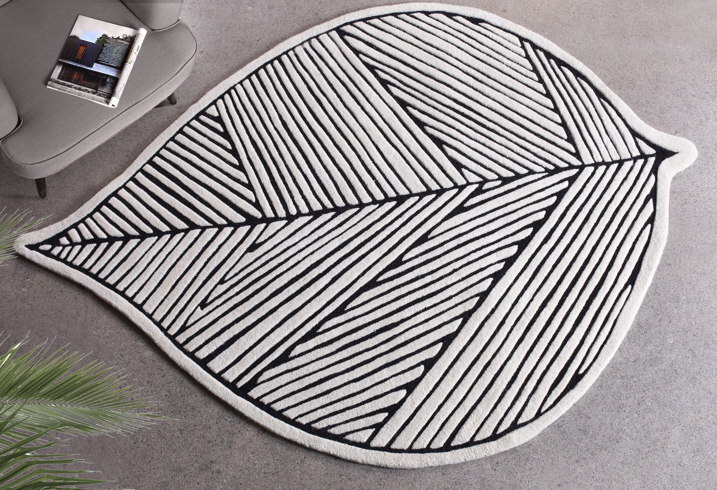 RANTAO RUG - IVORY/CHARCOAL - HAND TUFTED - WOOL