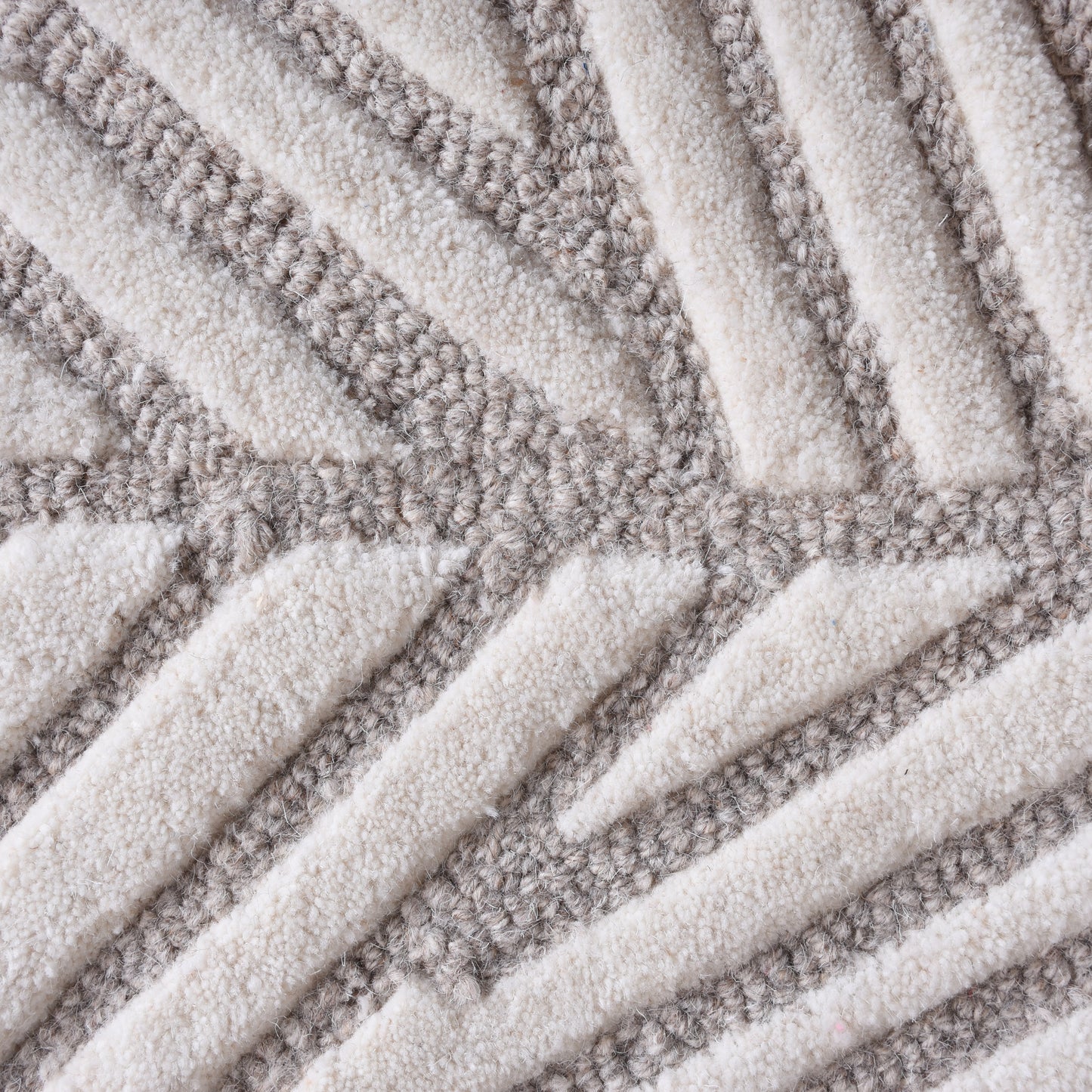 RANTAO RUG - IVORY/GREY - HAND TUFTED - WOOL