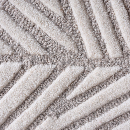 RANTAO RUG - IVORY/GREY - HAND TUFTED - WOOL