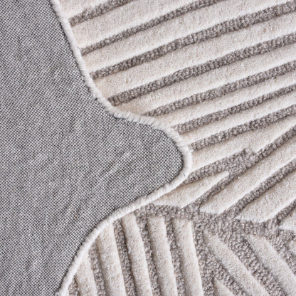 RANTAO RUG - IVORY/GREY - HAND TUFTED - WOOL