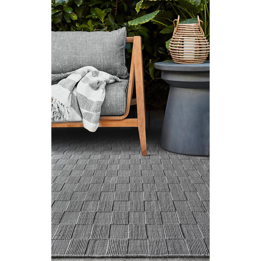 SAMPAN RUG - GREY - HANDWOVEN - PET