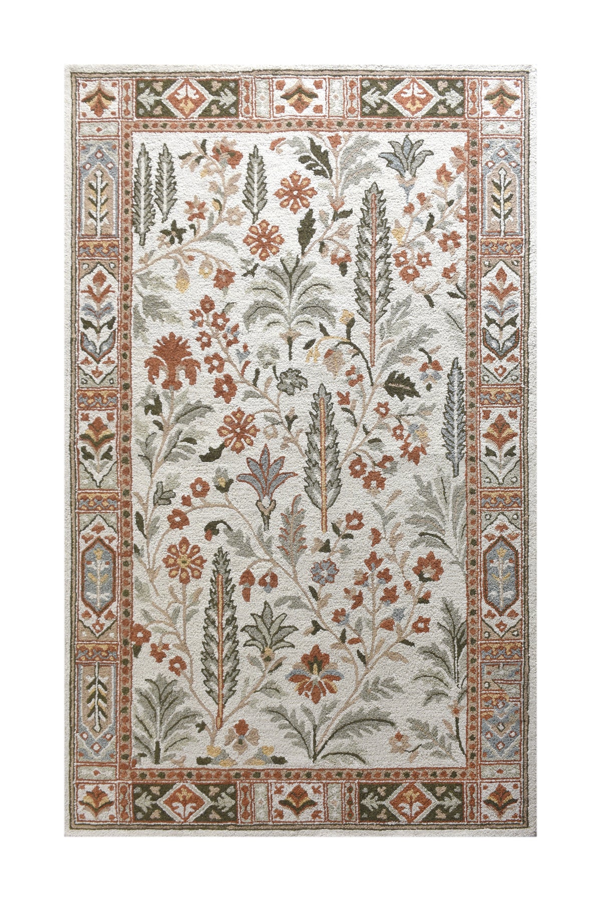 SAREN RUG - IVORY/MULTI - HAND TUFTED - WOOL